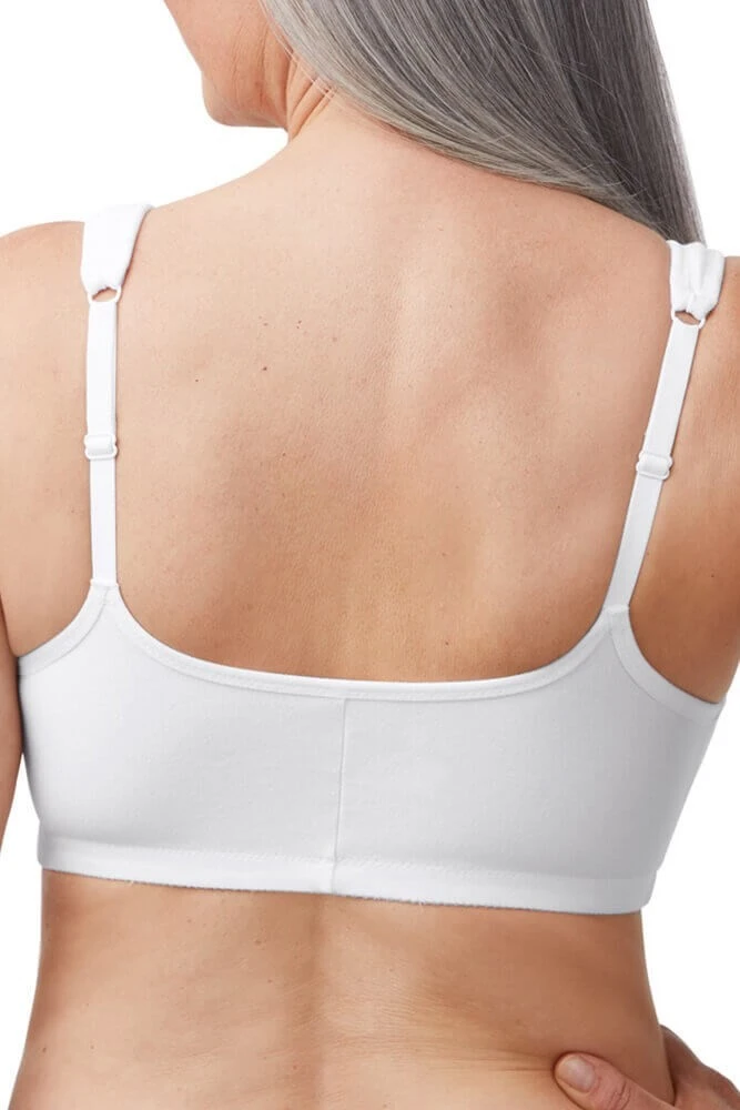 Buy White Fleur Non-wired Front Closure Mastectomy Bra Online, Amoena UK
