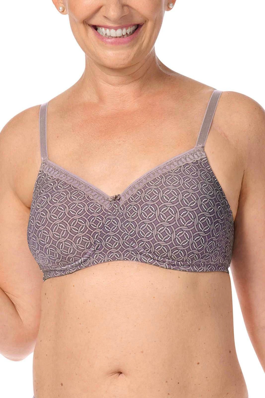 Liz Wire-Free Padded Mastectomy Bra - purple | OTS | Amoena USA