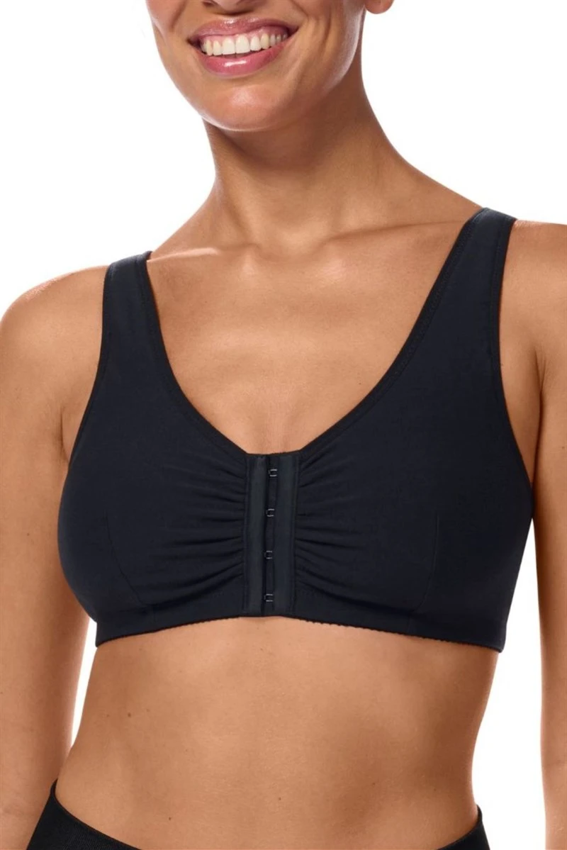 Anita Care Fleur Women's Wire-Free Mastectomy Bra – 42C, Anthracite, Soft Support Post-Surgery Bra