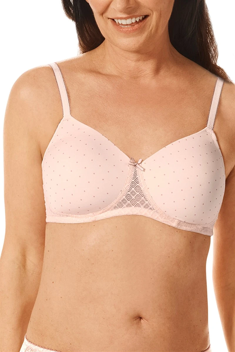Anna Padded Wire-Free Mastectomy Bra - pink | Pocketed Mastectomy