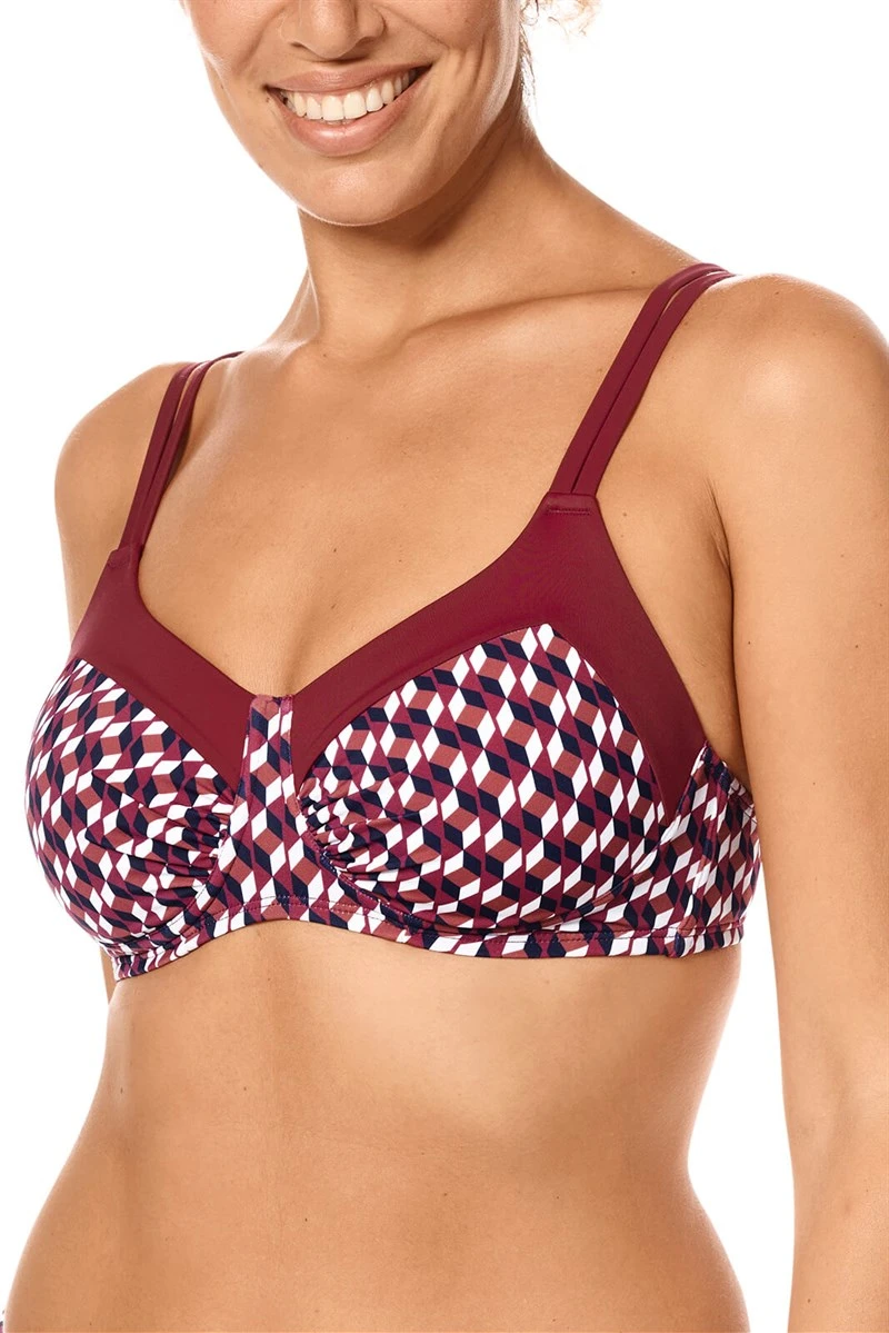 Apulia Wire-Free Padded Bikini - red | Pocketed Mastectomy