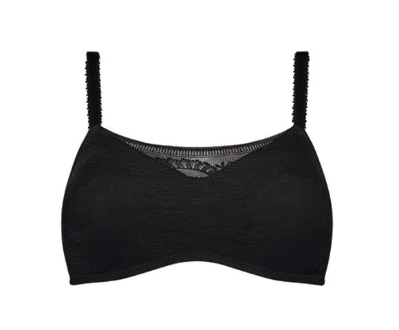Mastectomy Bra - black lace lingerie high coverage for scars