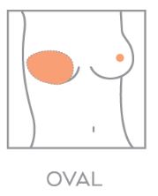 oval breast shaper
