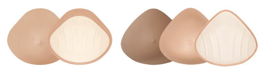 Amoena Natura Xtra Light brystproteser fås i to moderne faconer, 1SN og 2SN og i to farvevarianter