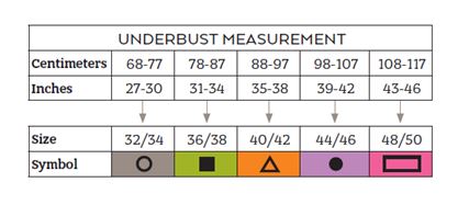 post op bra compression front fastening bra size chart