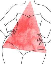 Amoena badkläder med protesficka  för breda höfter- A, triangel- eller päronformad kropp
