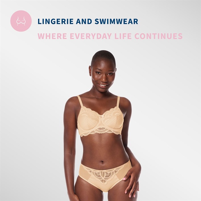 woman wearing amoena pocketed lingerie