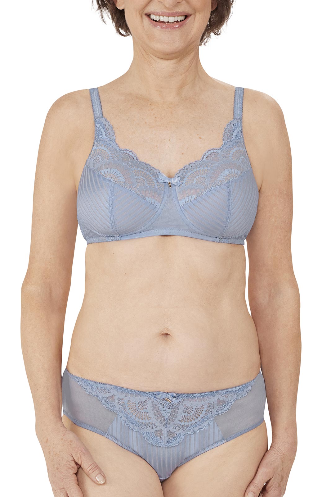Karolina Padded Wire-Free Mastectomy Bra - blue, Amoena USA