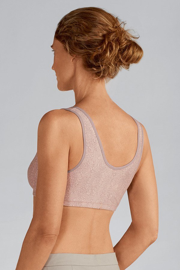 Frances Non-wired Front Closure Mastectomy Bra - taupe