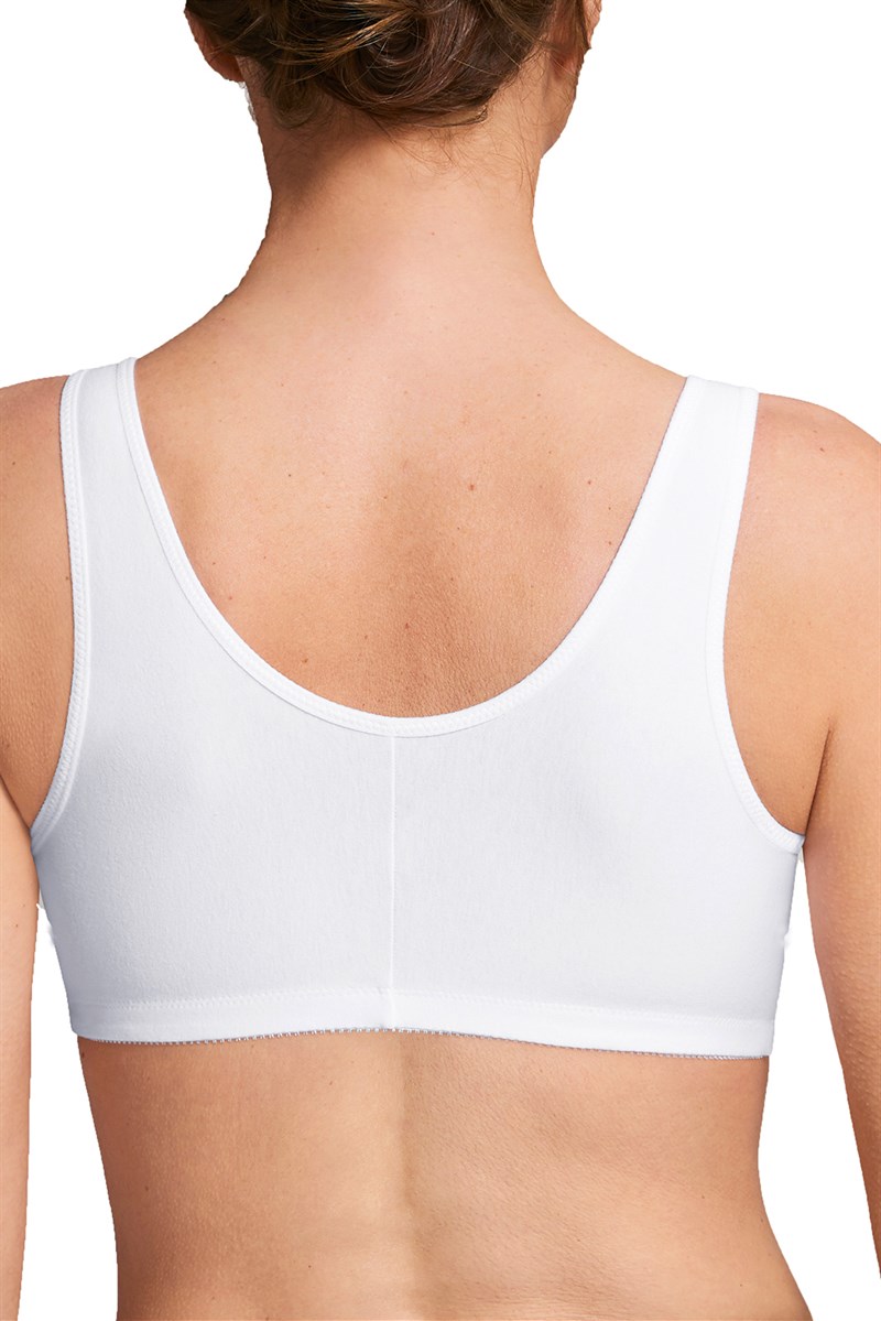 Amoena Frances Wire-Free Post-Surgical Bra, Front-Closure, Size C/D (48/50),  2XL, White Ref# 521282XCDWH KU56710383-Each - MAR-J Medical Supply, Inc.
