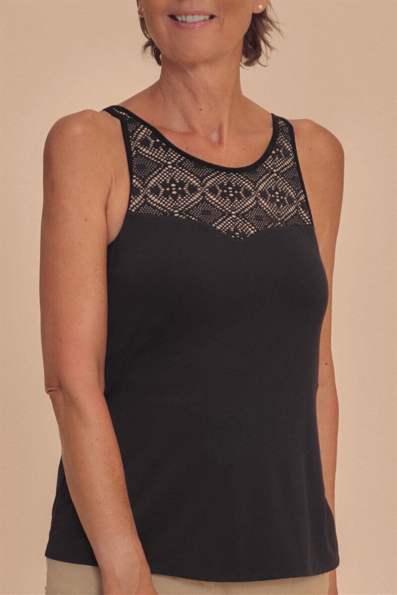トップス andmary Nini lace tank black ANDMARY】Nini lace tank