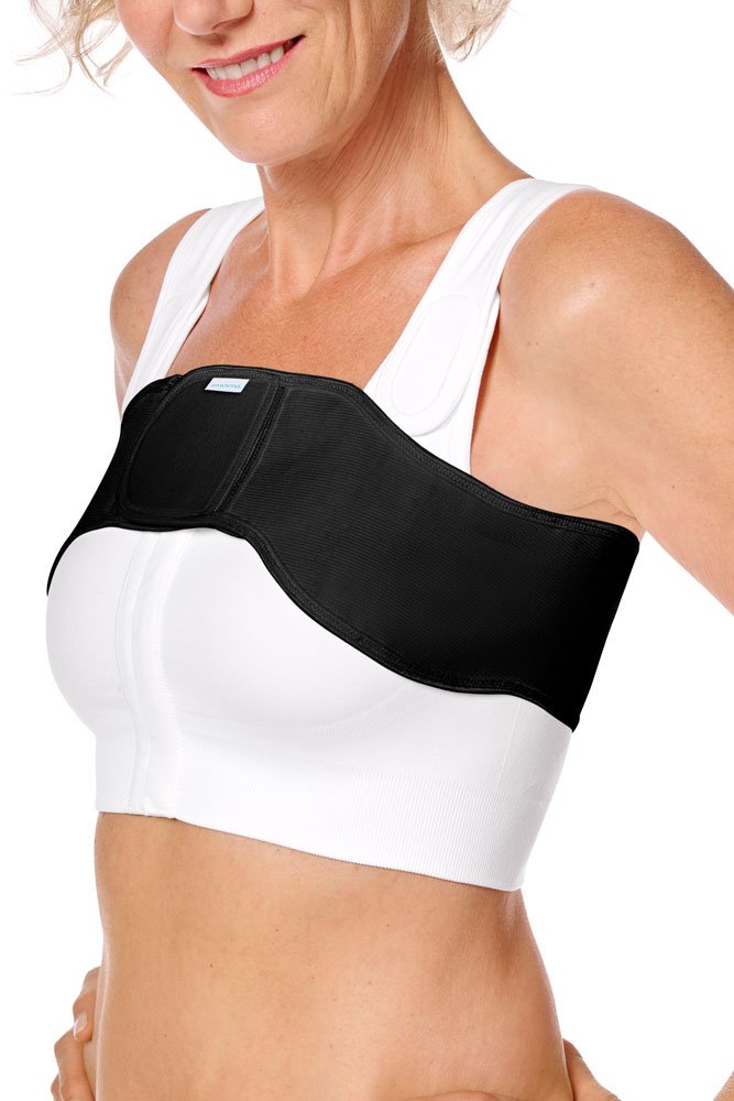Anatomical Compression Belt - black | Pocketed Mastectomy Bra