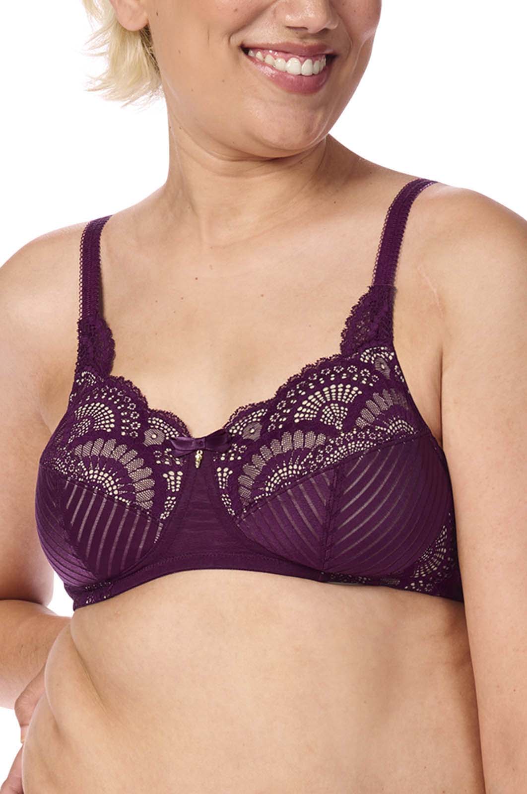 Buy Karolina Wire-Free Bra - dark berry/sand | Amoena USA
