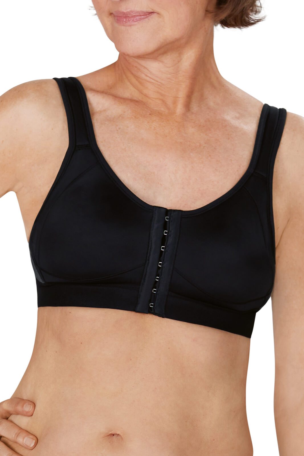 Alessandra B Mastectomy Bras with Pockets for Prosthesis Black