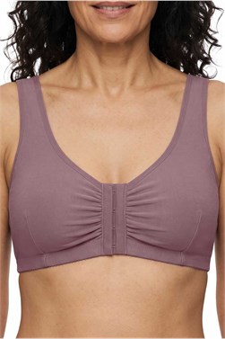 Frances Non-Wired Bra with Front Closure - Frances SB FC Non-Wired Front Closure Bra features front fastening with traditional hooks for easy wear, ideal post-surgery or leisure with high cotton content for comfort and moisture absorption. - 45150