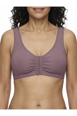 Frances Non-Wired Bra with Front Closure - Frances SB FC Non-Wired Front Closure Bra features front fastening with traditional hooks for easy wear, ideal post-surgery or leisure with high cotton content for comfort and moisture absorption. - 45150