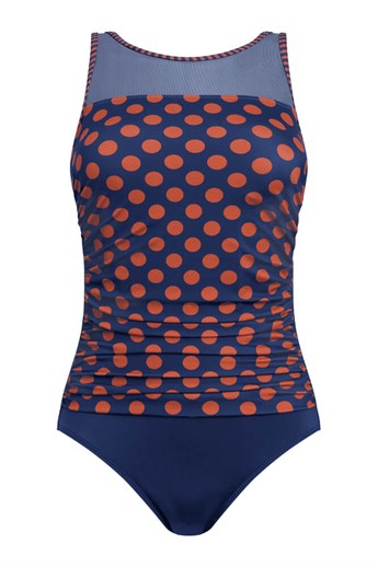 Alabama Half-Bodice High Neckline Swimsuit  - Amoena badpak met hoesjes