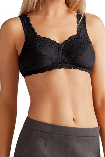 Jasmin Wire-Free Bra - lacy bra with high cotton content