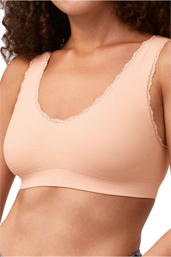 Kitty Seamless Cotton Bra - mastectomy bra - 44607