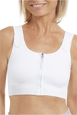 Pamela Seamless Post-Surgical Bra - zip-front closure compression bra with high pressure level - 45010