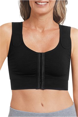 Sina Seamless Post-Surgical Bra - hook and eye front closure compression bra with medium pressure level