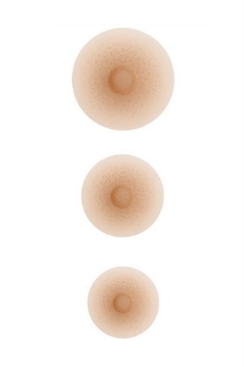 Adhesive Nipple Set 136 - for use on skin or breast form - 9511