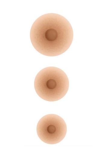 Adhesive Nipple Set 137 - for use on skin or breast form - 9512