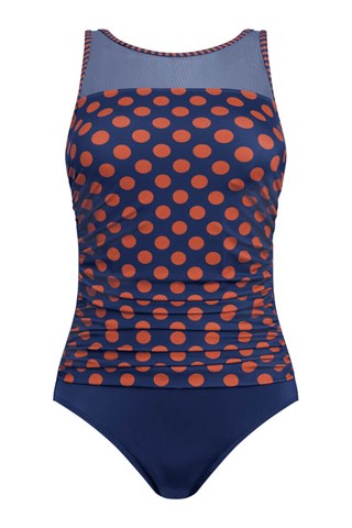 Alabama Half-Bodice High-Neckline Swimsuit 