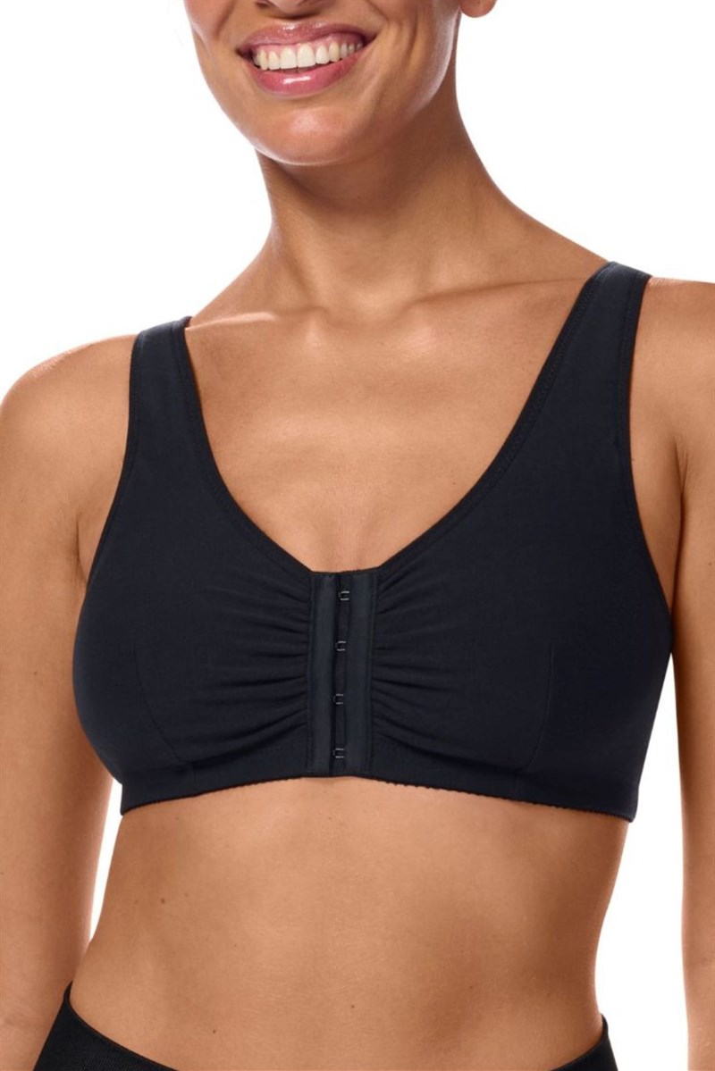 Front Zip Pocketed Bra with Prosthetics & Breast Forms