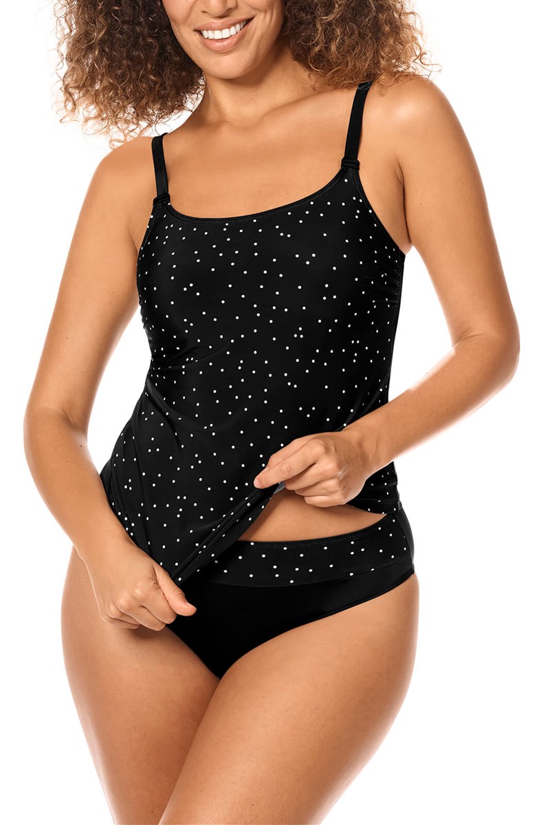 Santa Maria Tankini Top - black, Pocketed Mastectomy Swimwear, Amoena  Canada