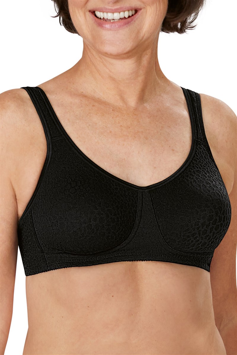 Amoena Mona Non-wired Pocketed Soft Bra 591 Black – My Top Drawer