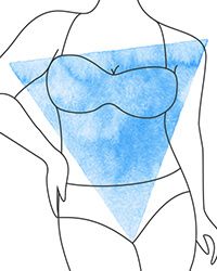 Stroje kąpielowe Amoena z kieszonkami dla amazonek o szerokich ramionach, pełnym biuście oraz szczupłych talii i biodrach – sylwetka typu V lub odwrócony trójkąt